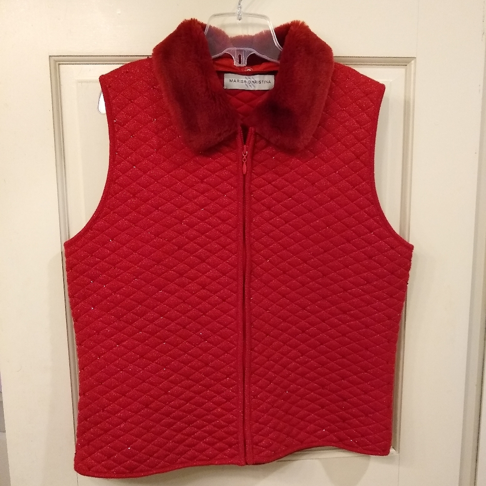 Marisa Christina sequined & metallic vest -Size(M)